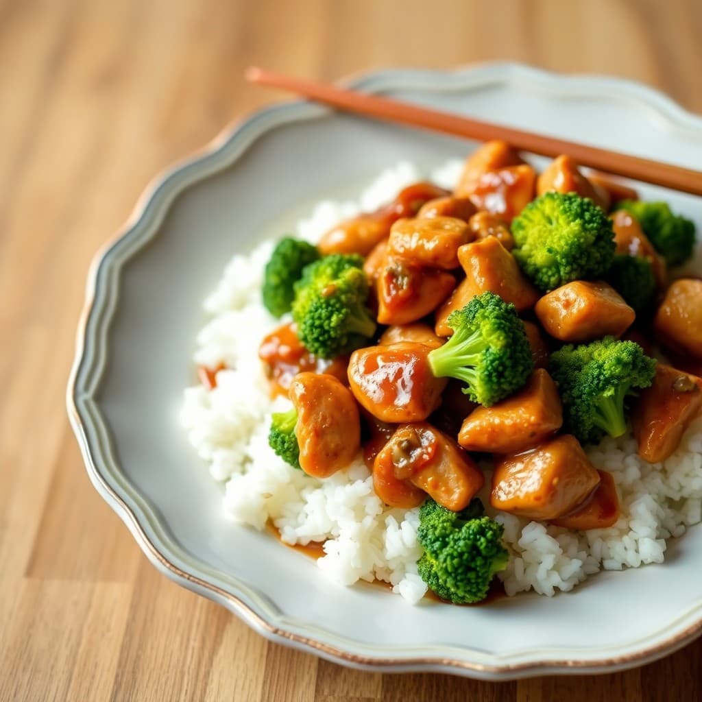Teriyaki Chicken Stir-Fry with Broccoli and Rice