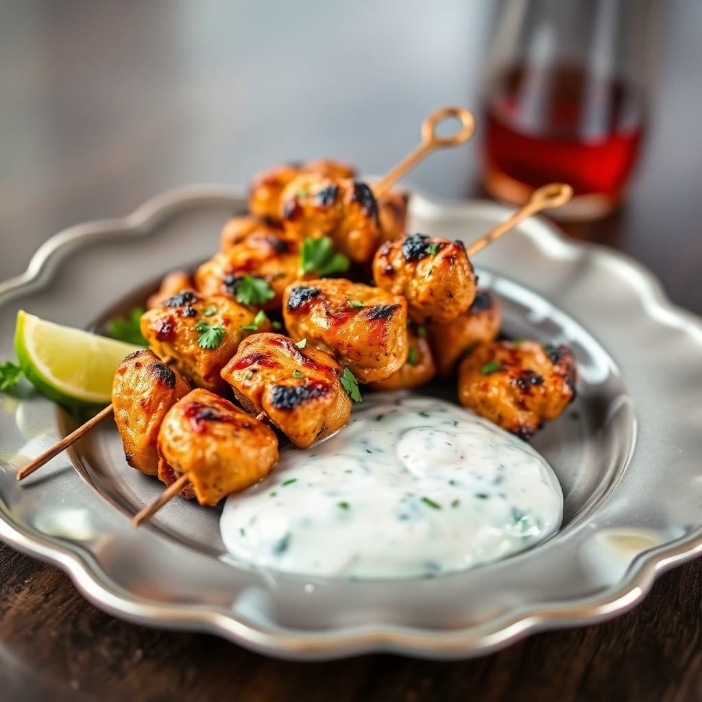 Indian Tandoori Chicken Skewers