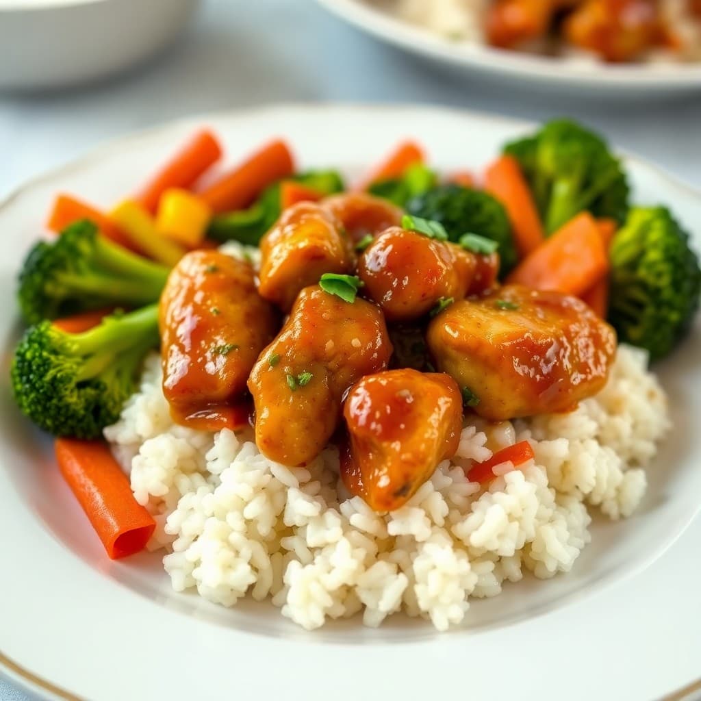 Honey Garlic Ginger Chicken Bowls