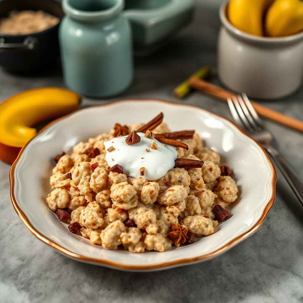 Autumn Spiced Protein Oatmeal (Breaking Fast)
