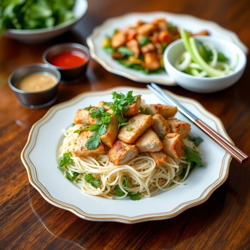 Vietnamese Lemongrass Chicken Bun Cha