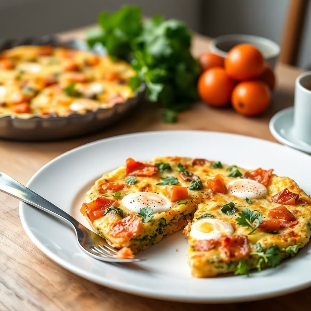 Zesty Smoked Salmon Breakfast Frittata