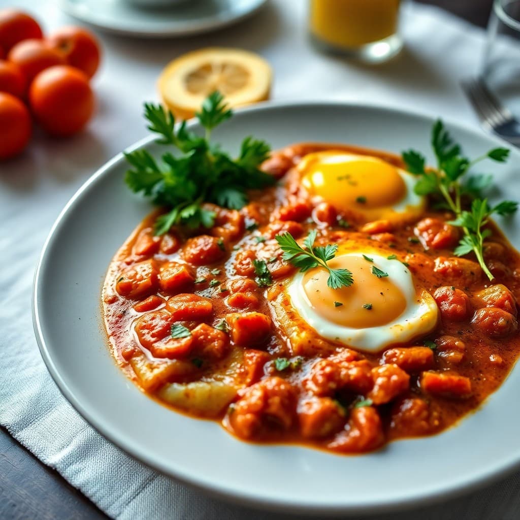 Moroccan-Spiced Breakfast Shakshuka