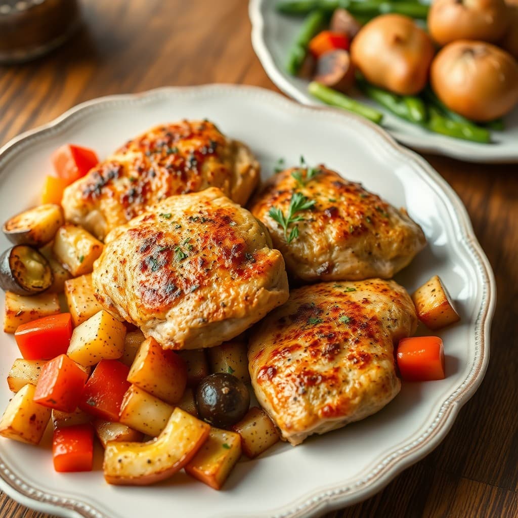 Mediterranean Baked Chicken with Roasted Veggies