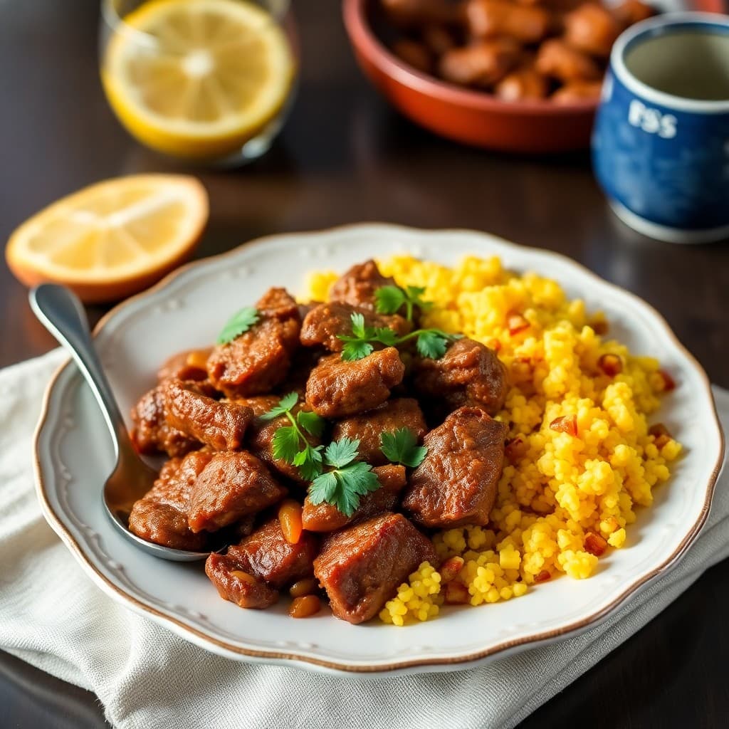 Zesty Moroccan Beef Tagine with Citrus Couscous