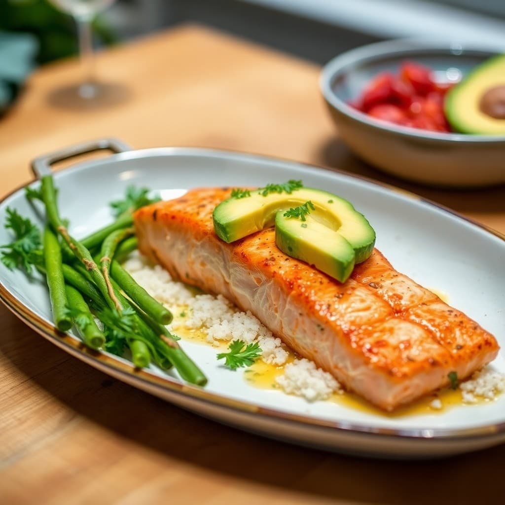 Satiating Salmon with Avocado (Breaking Fast)