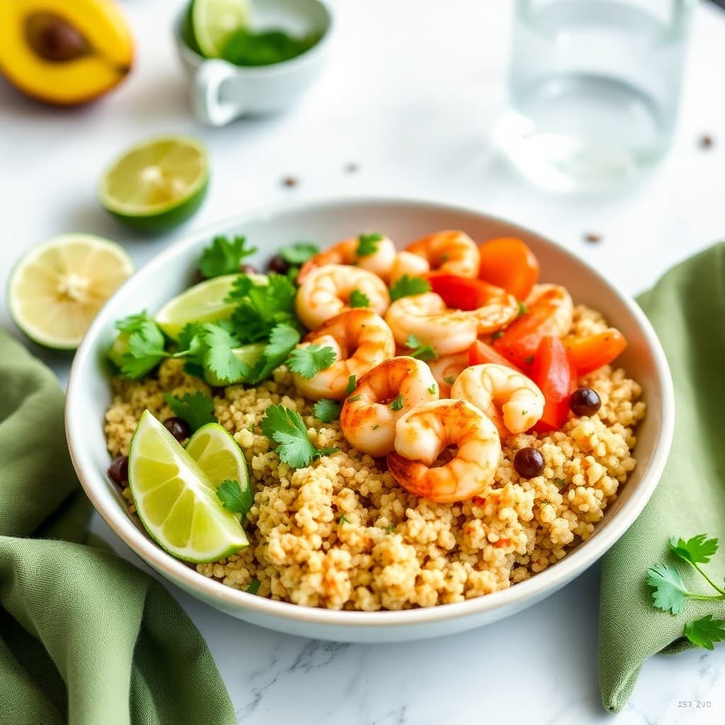 Cilantro-Lime Shrimp Breakfast Burrito Bowls