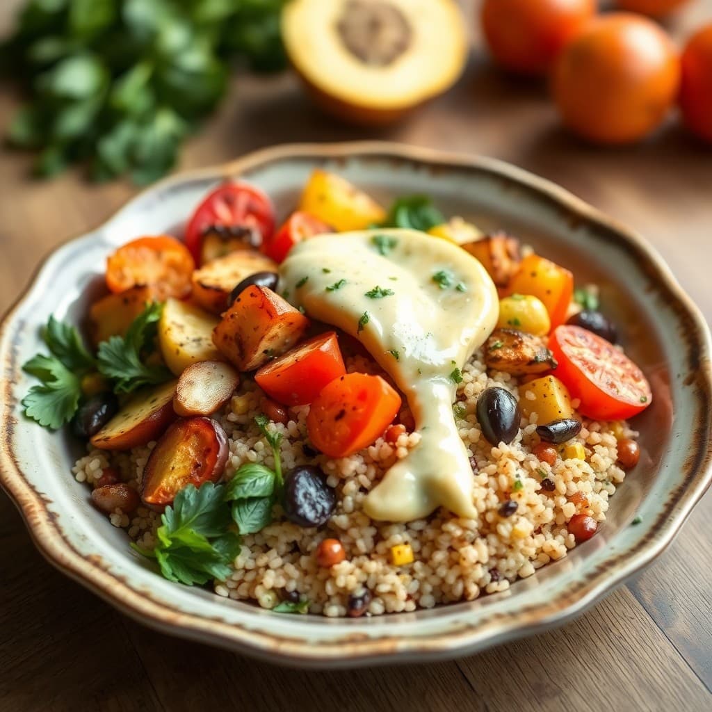 Grilled Mediterranean Vegetable Quinoa Bowl