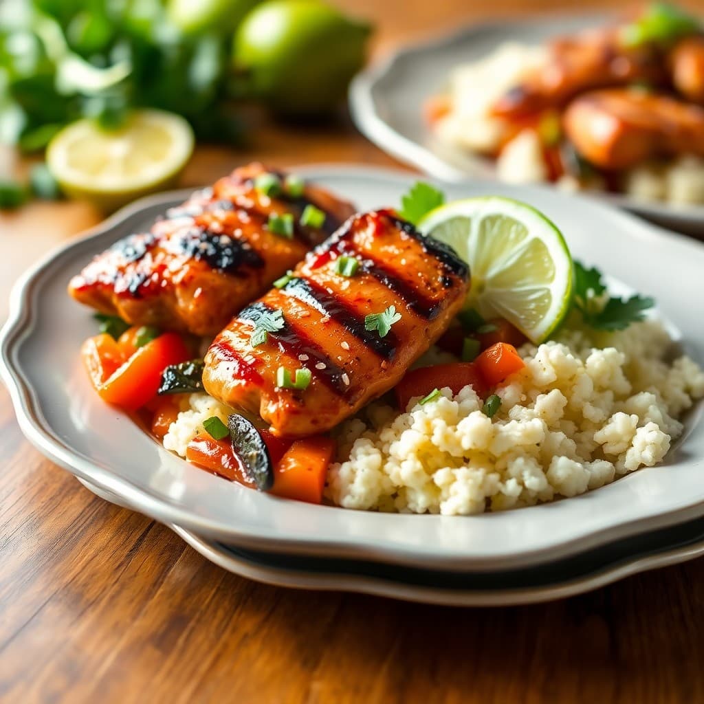 Honey Lime Glazed Chicken Fajita Bowls