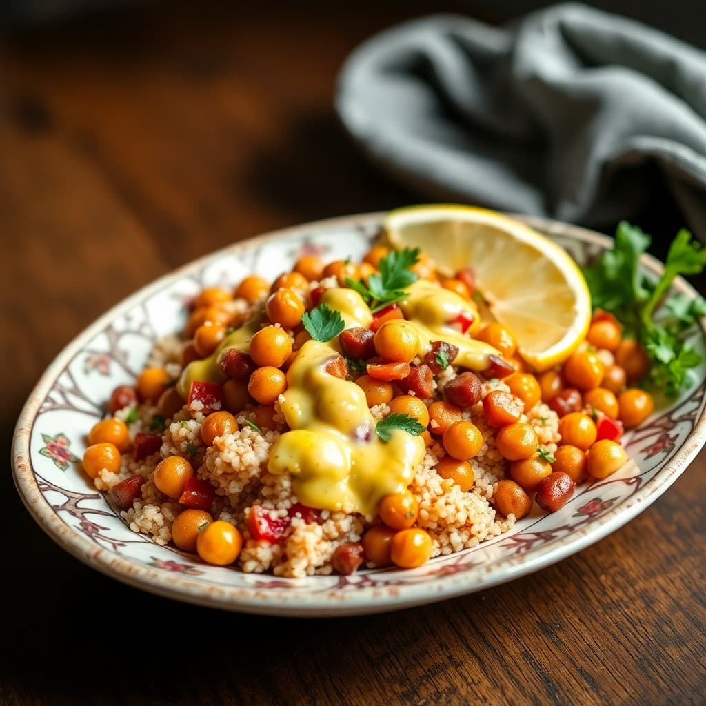 Moroccan Spiced Chickpea and Quinoa Bowl