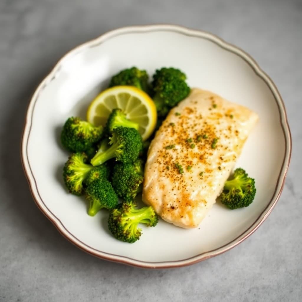 Zesty Baked Tilapia with Roasted Garlic-Lemon Broccoli