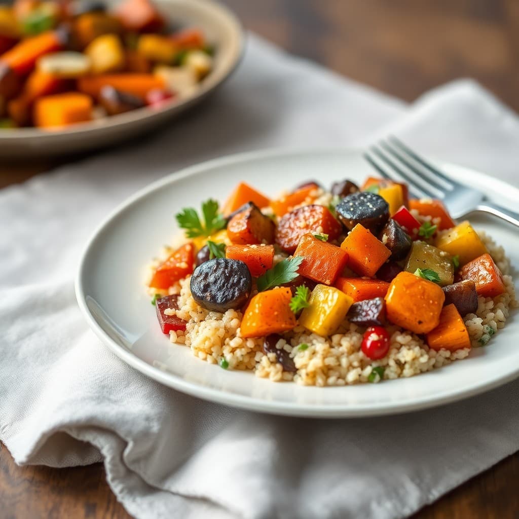 Roasted Root Vegetable and Quinoa Bowl