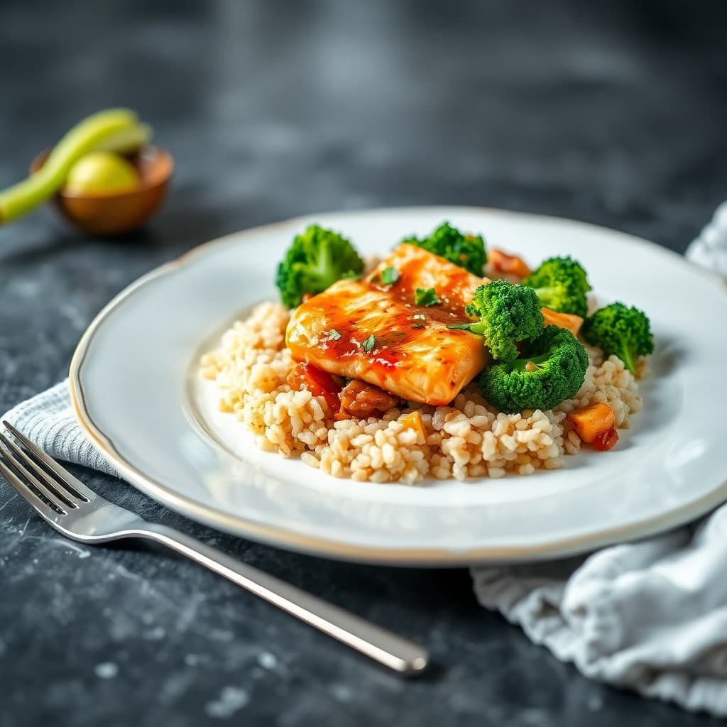 Sizzling Teriyaki Salmon Stir-Fry with Broccoli and Quinoa