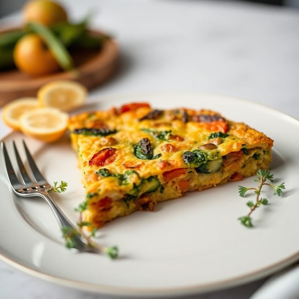 Keto Breakfast Frittata with Roasted Vegetables