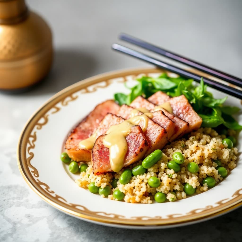 Seared Tuna Poke Bowl with Edamame and Quinoa