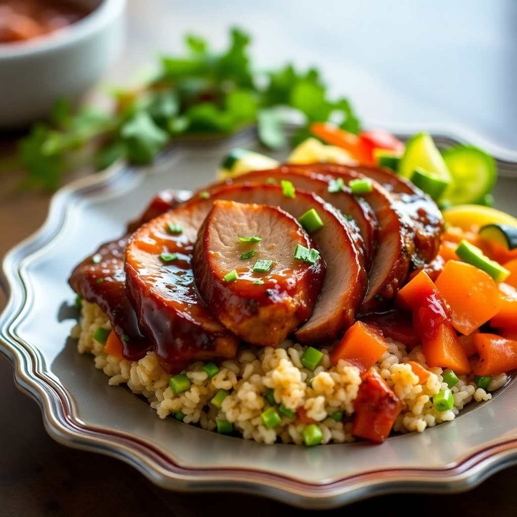 Teriyaki Glazed Pork Tenderloin Bowls