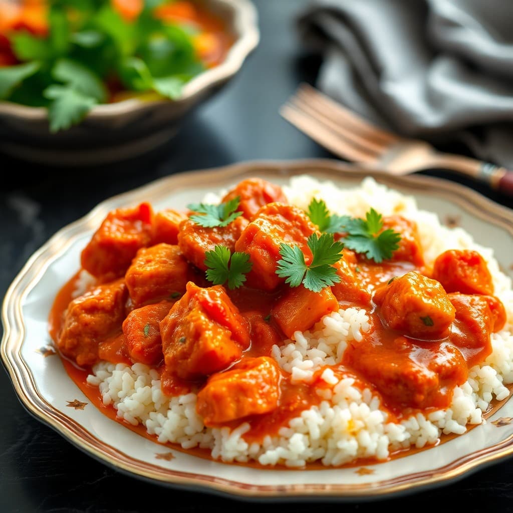 Thai Red Curry Chicken with Coconut Rice