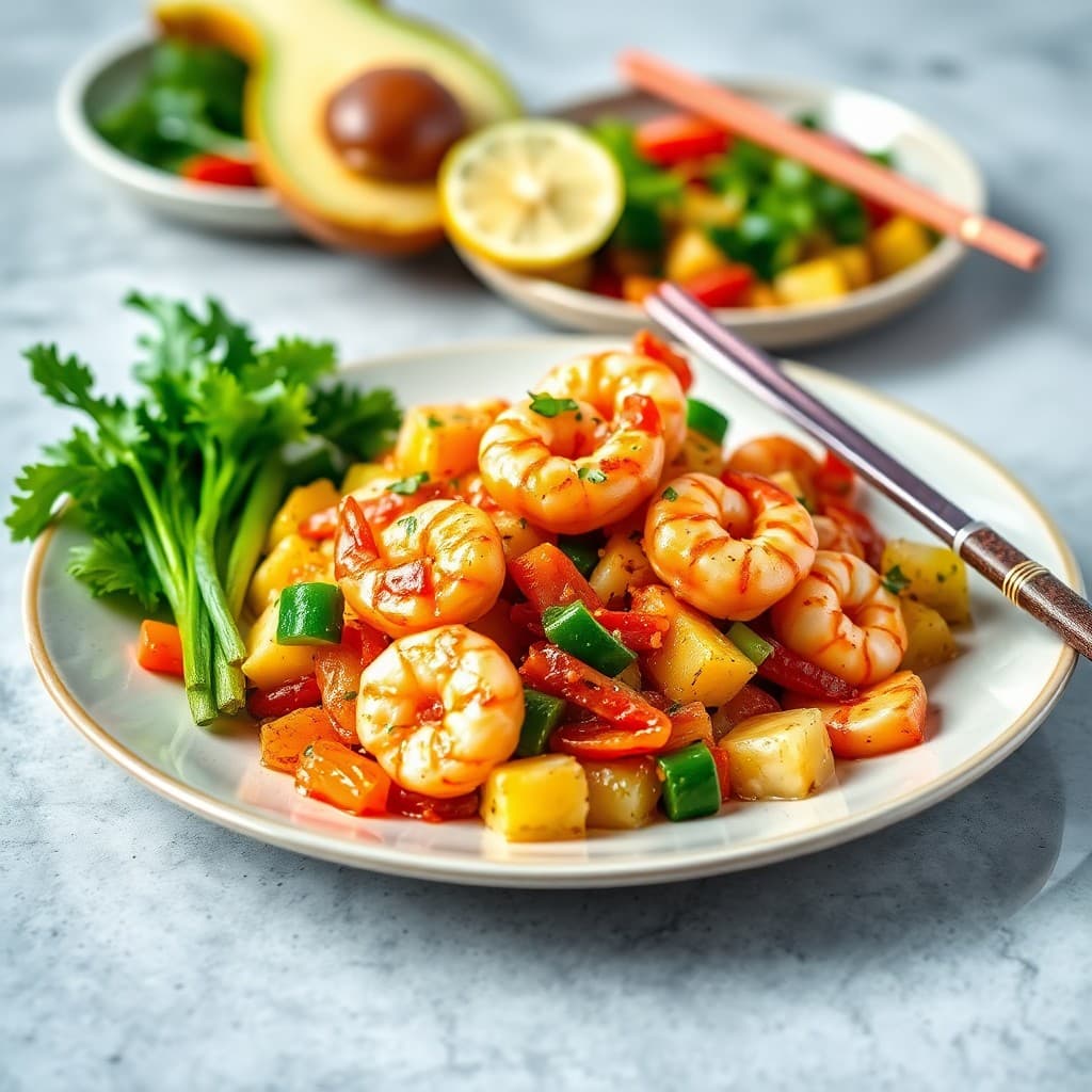 Sizzling Thai Shrimp Stir-Fry with Pineapple