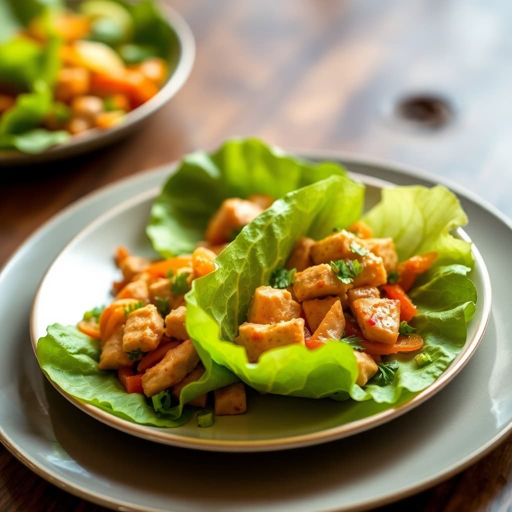 Sizzling Mango Chicken Lettuce Wraps