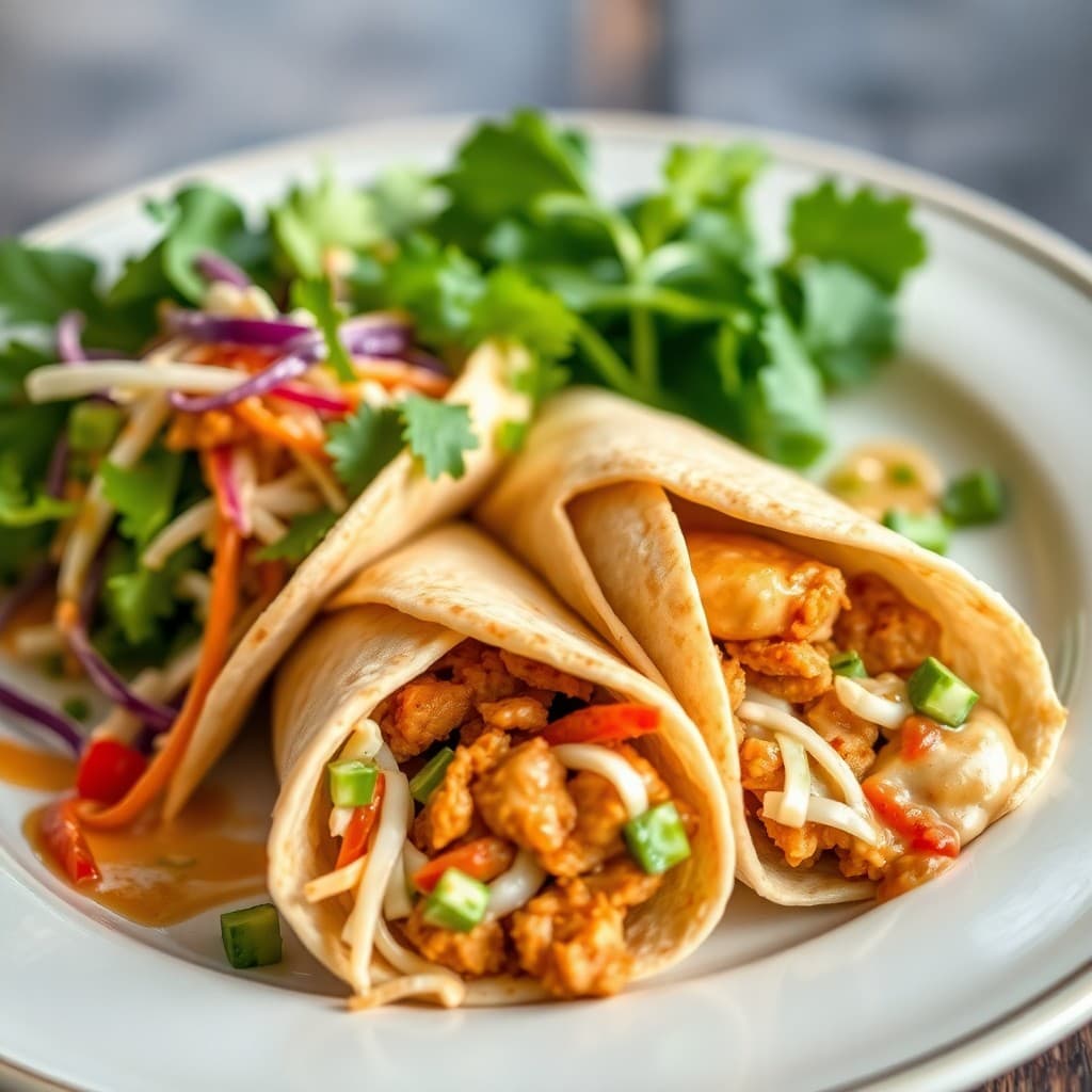 Zesty Thai Chicken Wraps