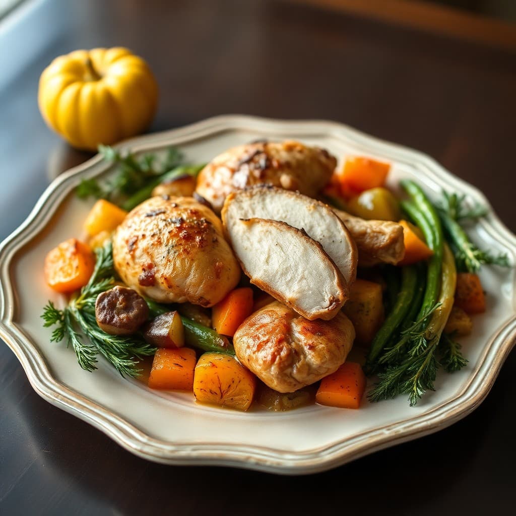 Autumn Paleo Roasted Chicken and Vegetables