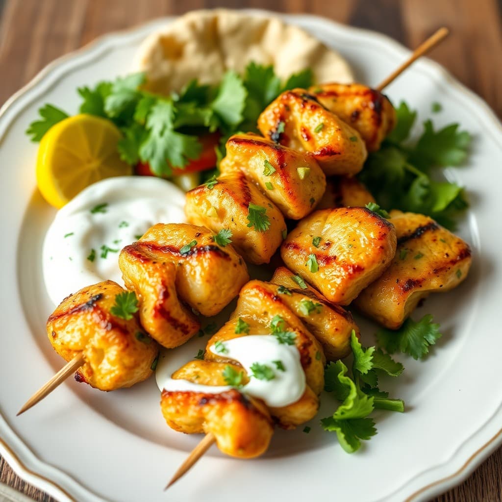 Greek Lemon Chicken Skewers