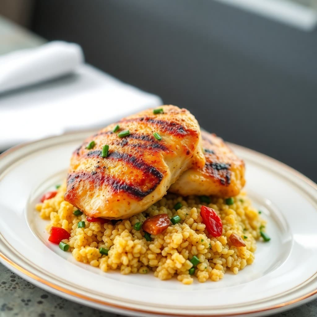 Mediterranean Roasted Chicken with Garlic Lemon Quinoa