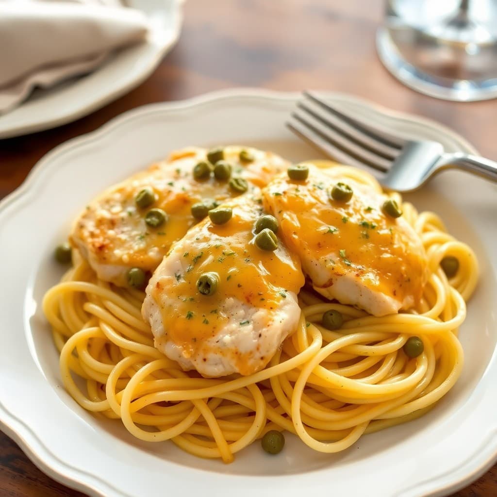 Italian Chicken Piccata with Lemon-Caper Sauce