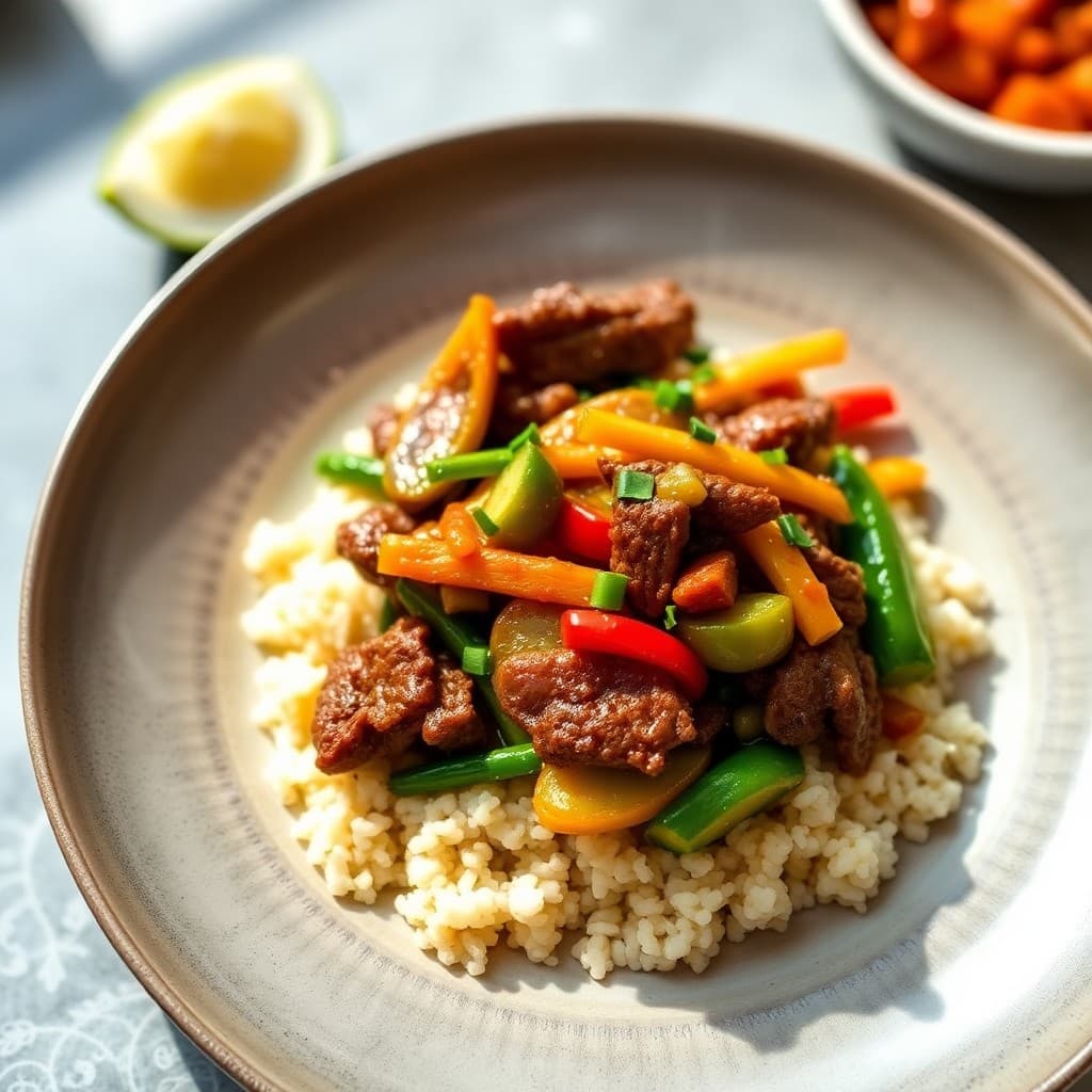Zesty Brazilian Beef and Veggie Stir-Fry