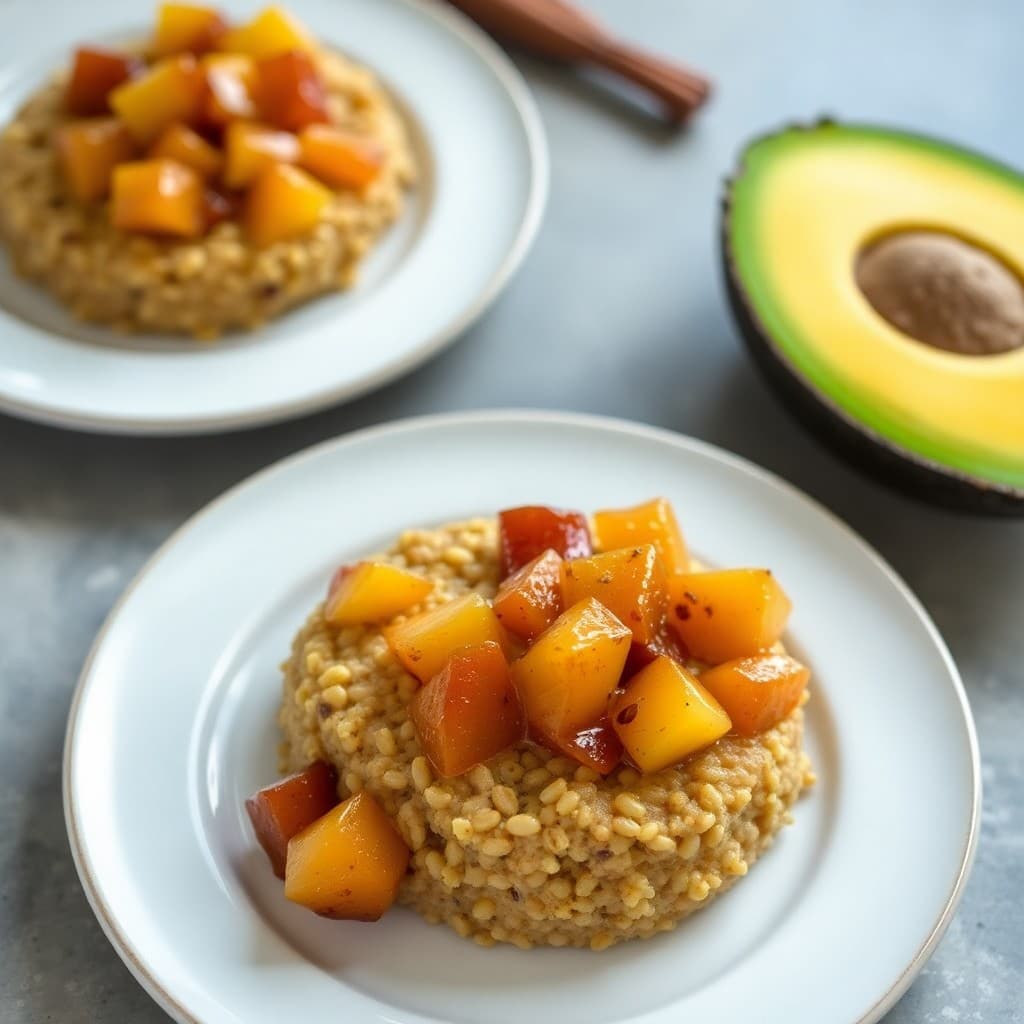Peruvian Quinoa Pudding with Cinnamon Caramelized Pineapple