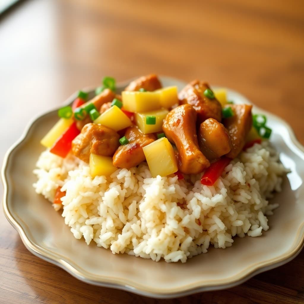 Teriyaki Chicken Bowls with Pineapple Fried Rice