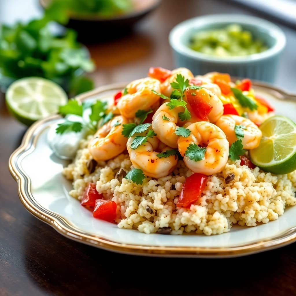 Cilantro Lime Shrimp Burrito Bowls