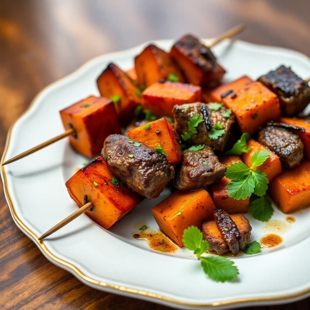 Brazilian Beef and Sweet Potato Skewers