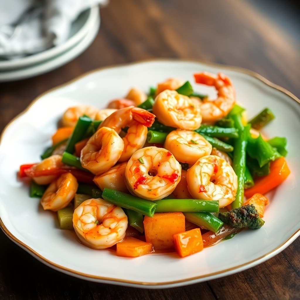 Sizzling Garlic-Ginger Shrimp Stir-Fry