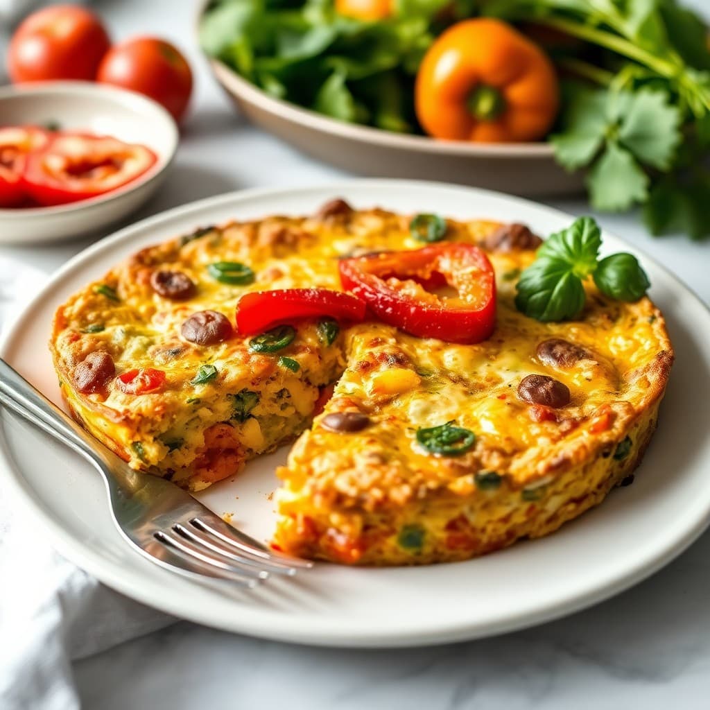 Vegetable Frittata with Roasted Peppers