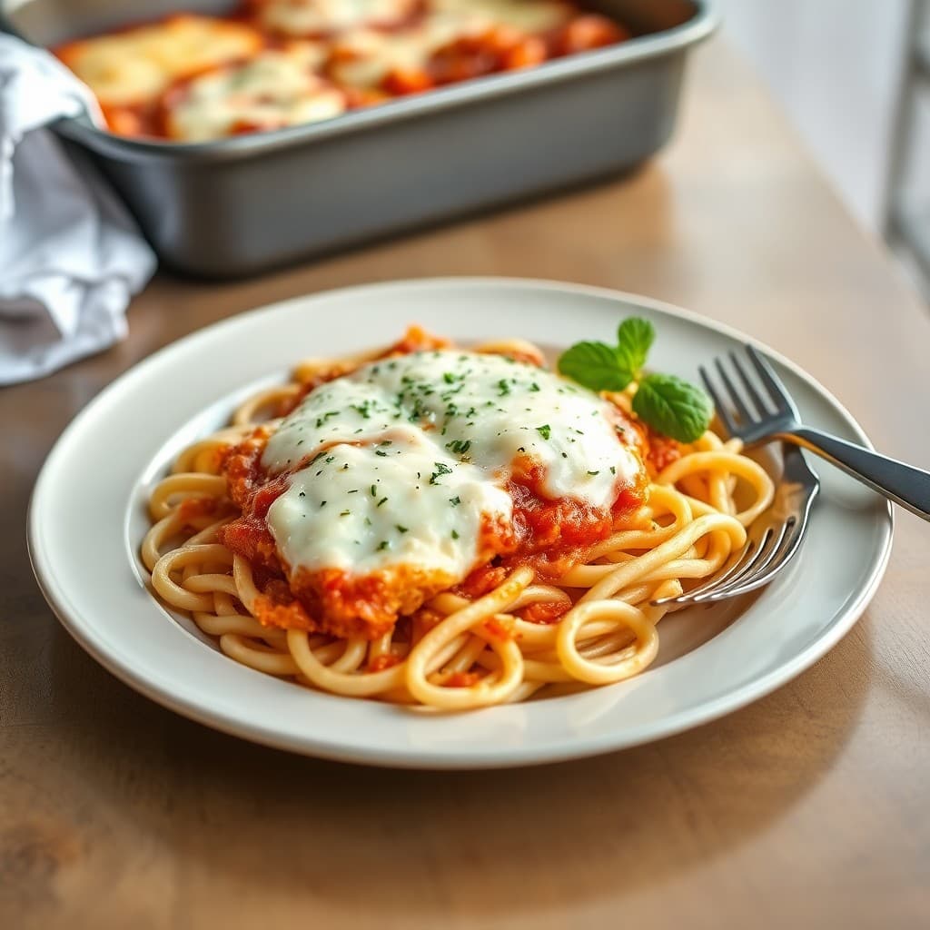 Easy Chicken Parmesan Pasta Bake