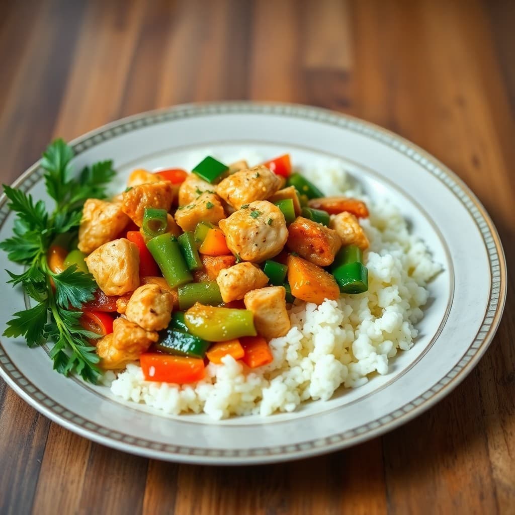 Zesty Chicken Stir-Fry with Cauliflower Rice