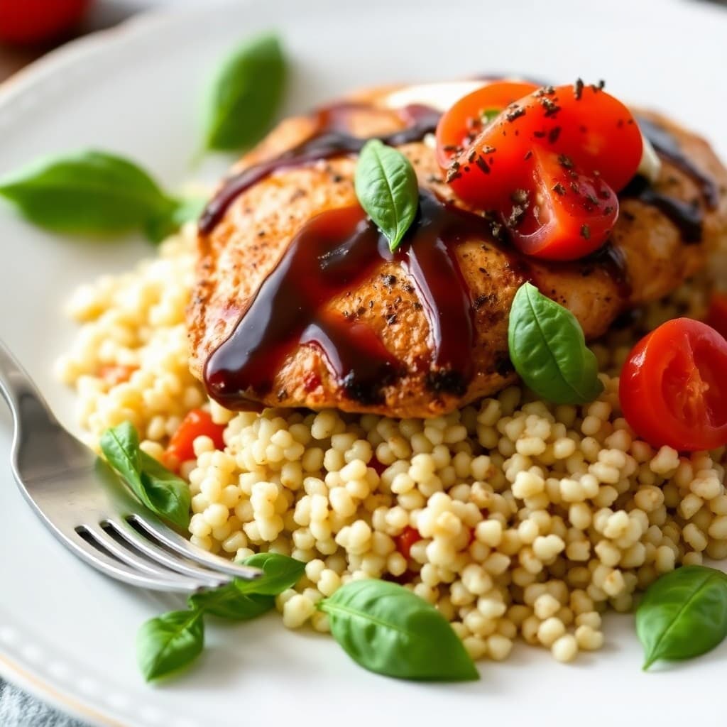 Balsamic Glazed Chicken Caprese Bowls