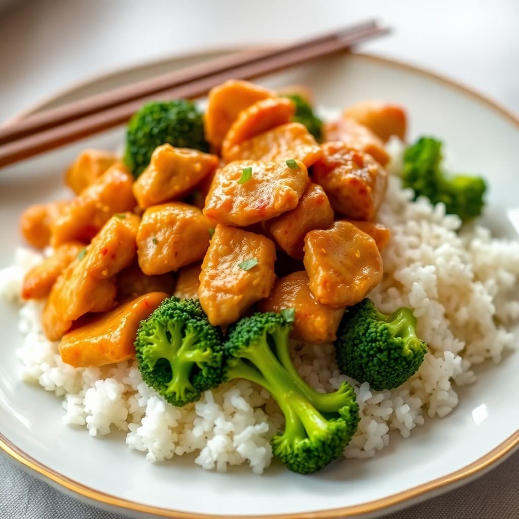Zesty Citrus Chicken Stir-Fry with Garlic Ginger Broccoli