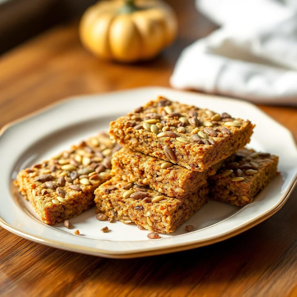 Roasted Pumpkin Seed and Quinoa Snack Bars