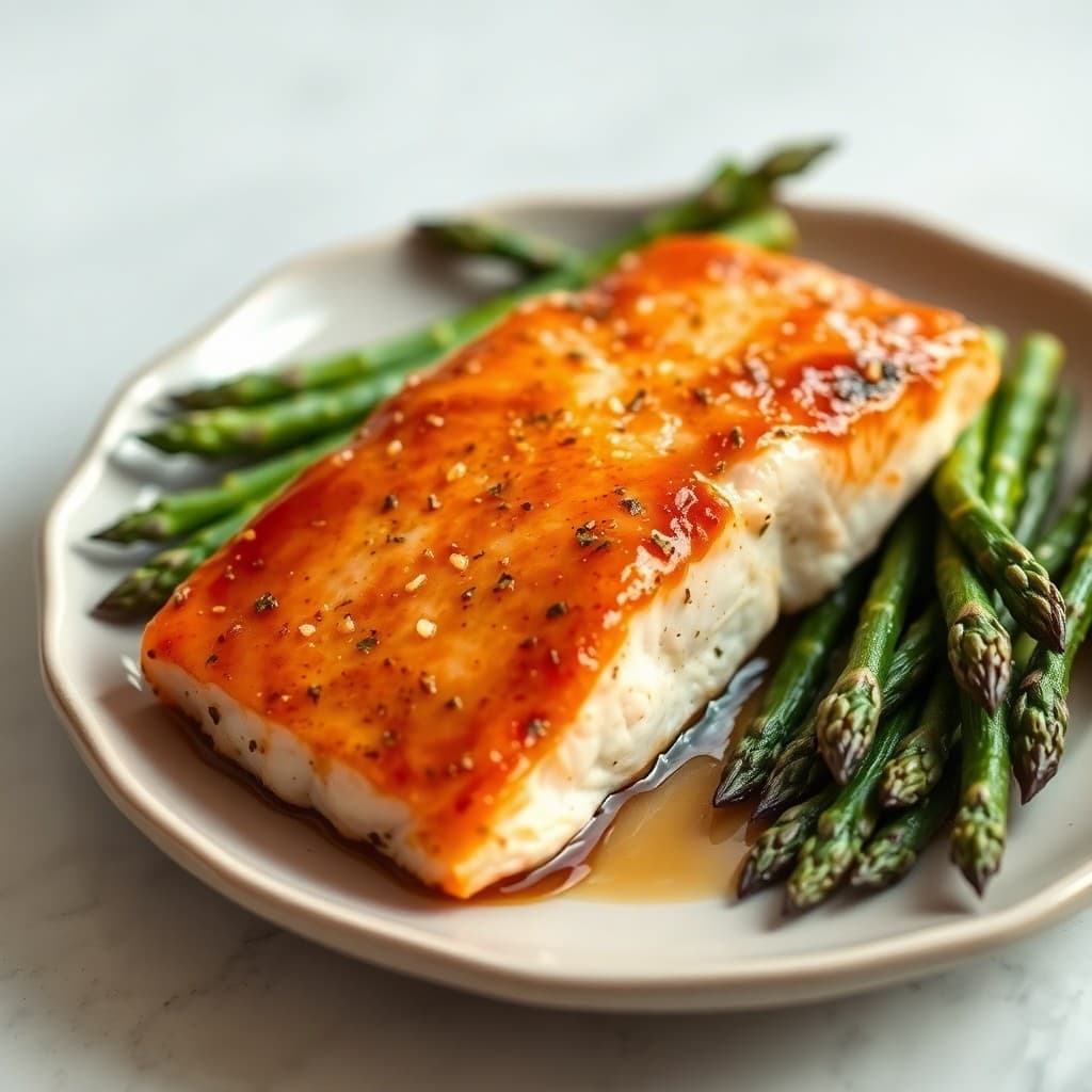 Honey Garlic Baked Salmon with Asparagus