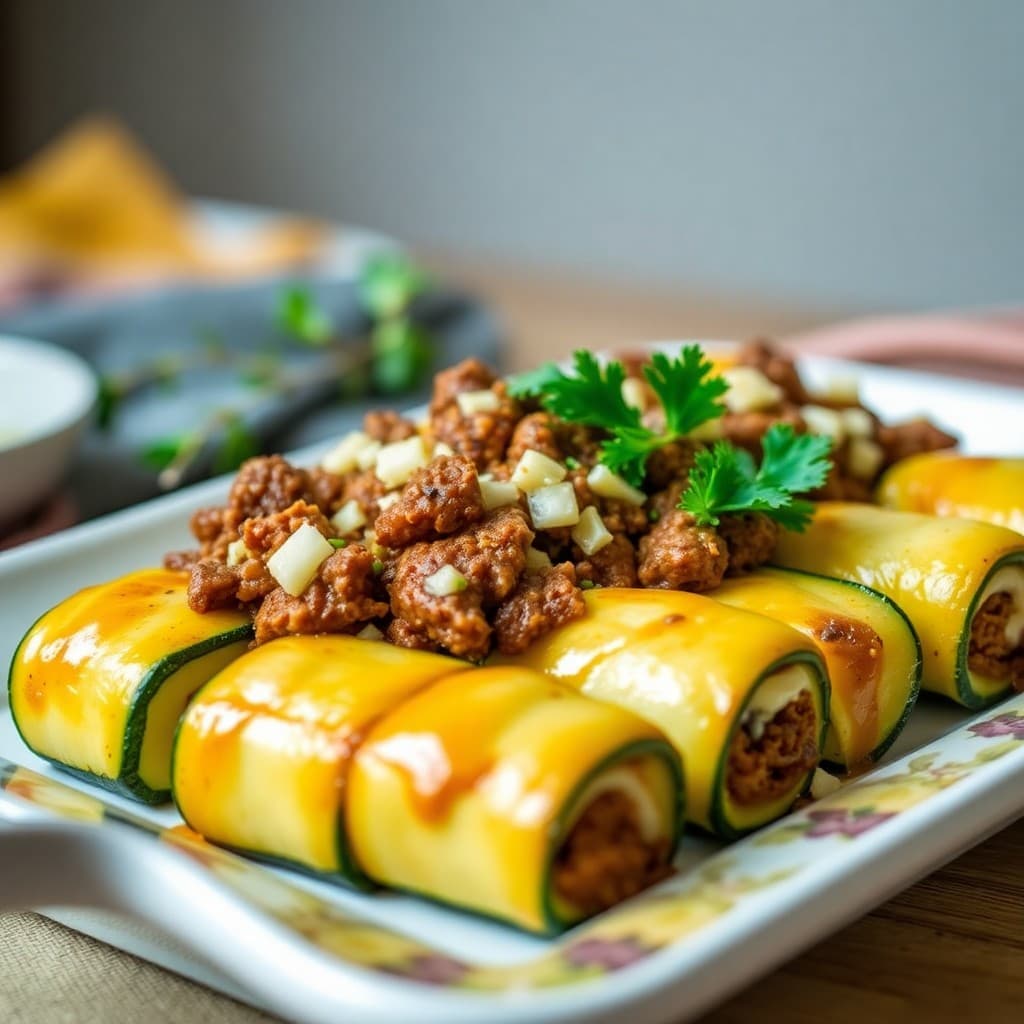 Keto Beef Zucchini Rolls