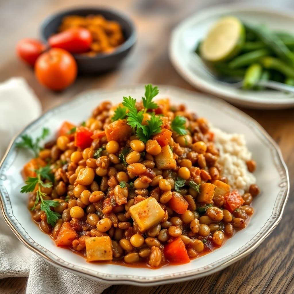 Moroccan Lentil and Vegetable Tagine