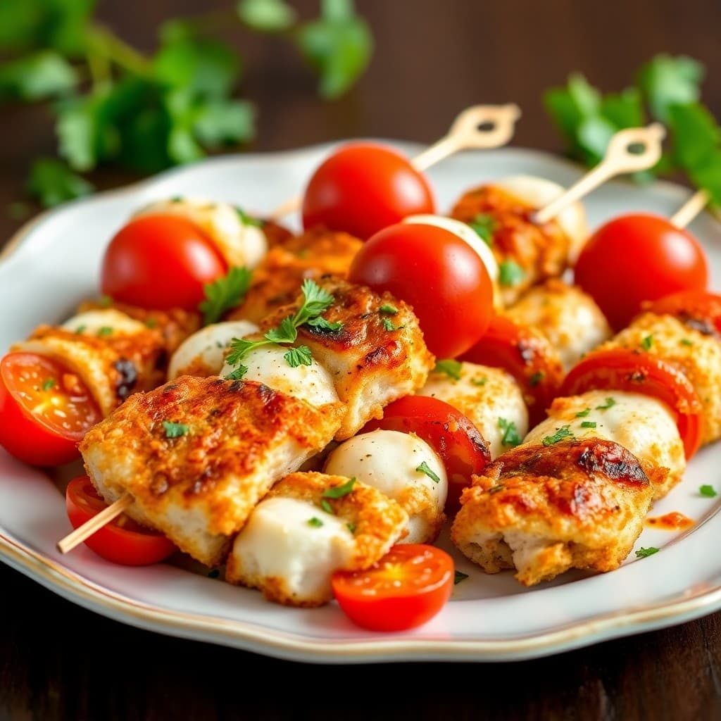 Zesty Italian Chicken Parmesan Skewers