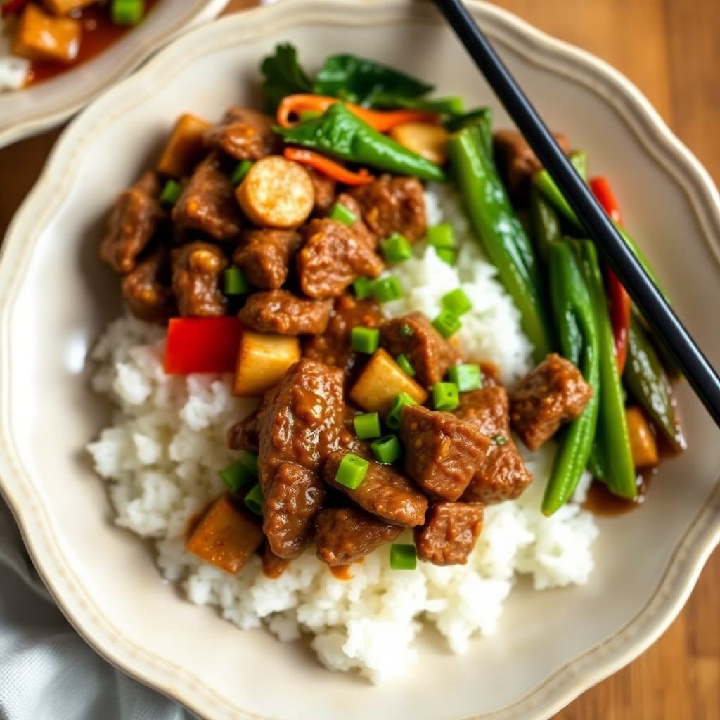 Zesty Korean Beef and Veggie Rice Bowls