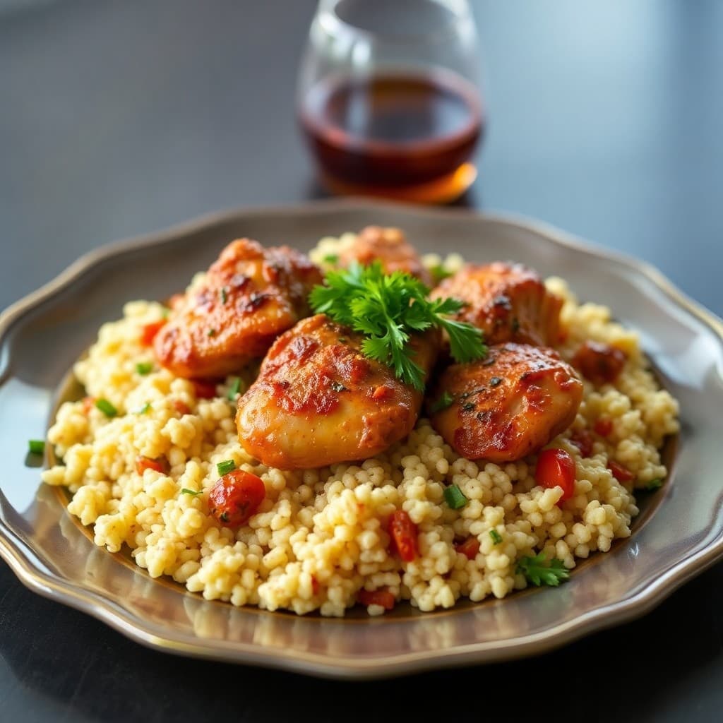 Moroccan Spiced Chicken with Vegetable Couscous