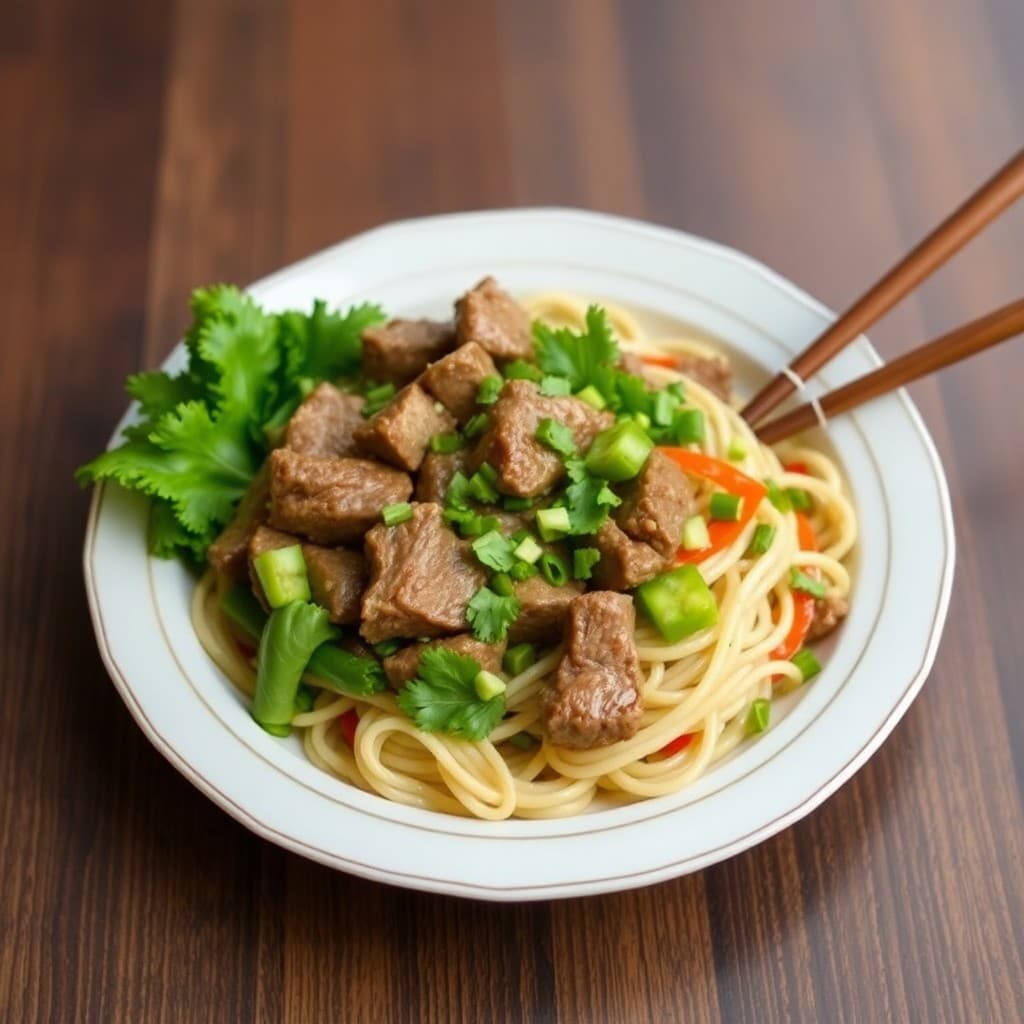 Ginger-Garlic Beef Noodle Bowls