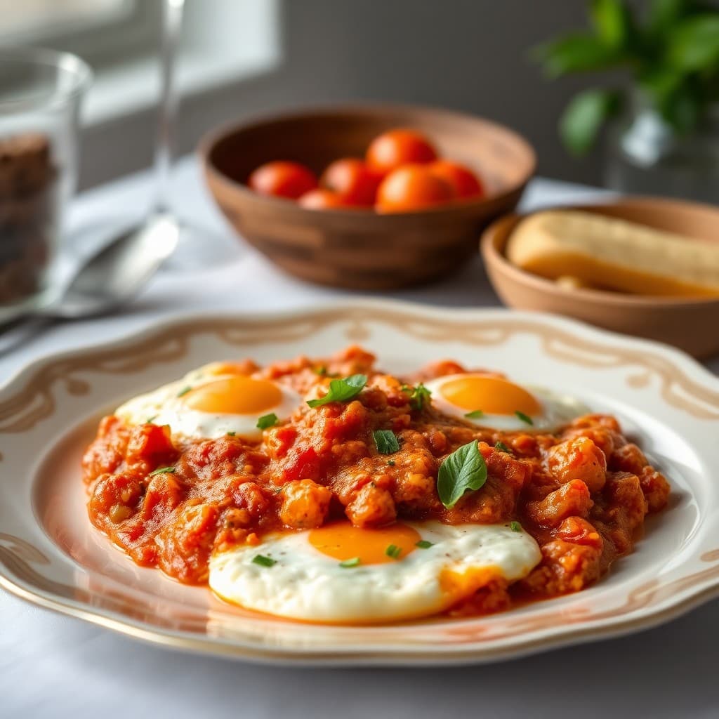 Turkish Menemen: Eggs in Tomato Sauce