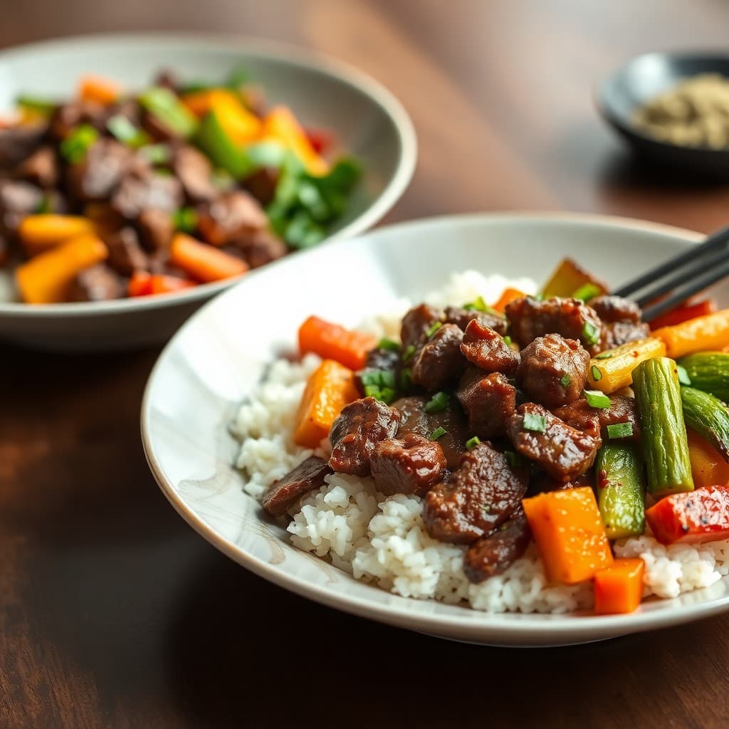 Korean Beef Bulgogi Bowls with Roasted Veggies