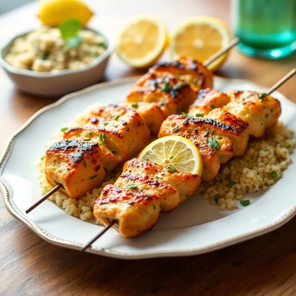 Zesty Lemon Chicken Kebabs